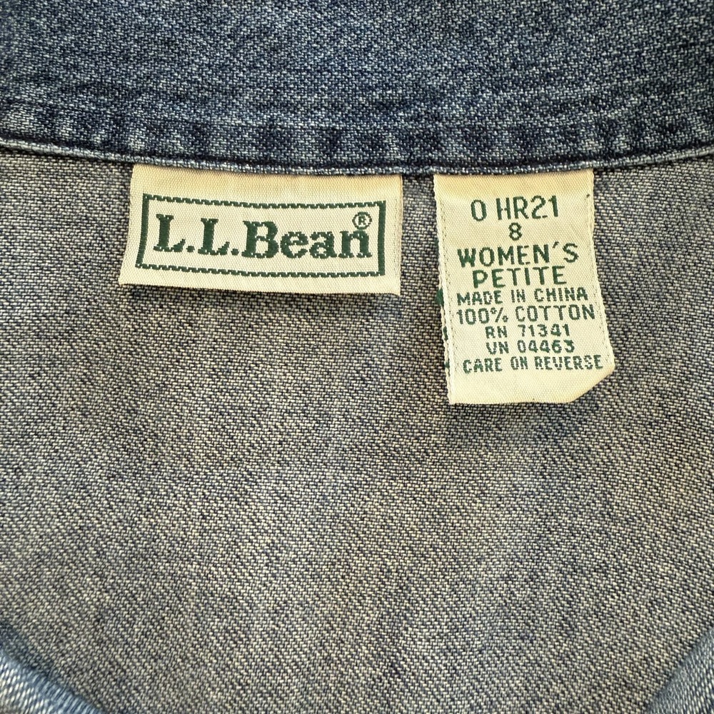 Vintage L.L. Bean Denim Blue Mini Dress - Picture 4 of 6
